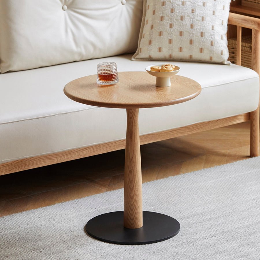 Garwood Solid Hardwood Round Side Table | Oak Furniture Store