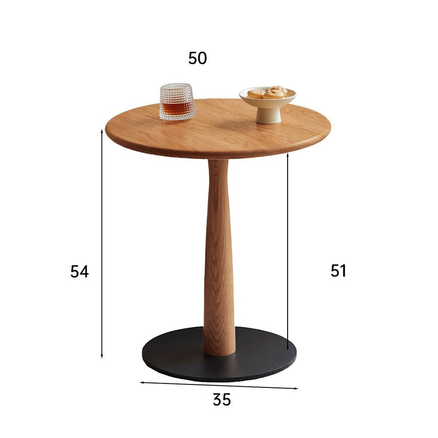 Garwood Solid Hardwood Round Side Table | Oak Furniture Store