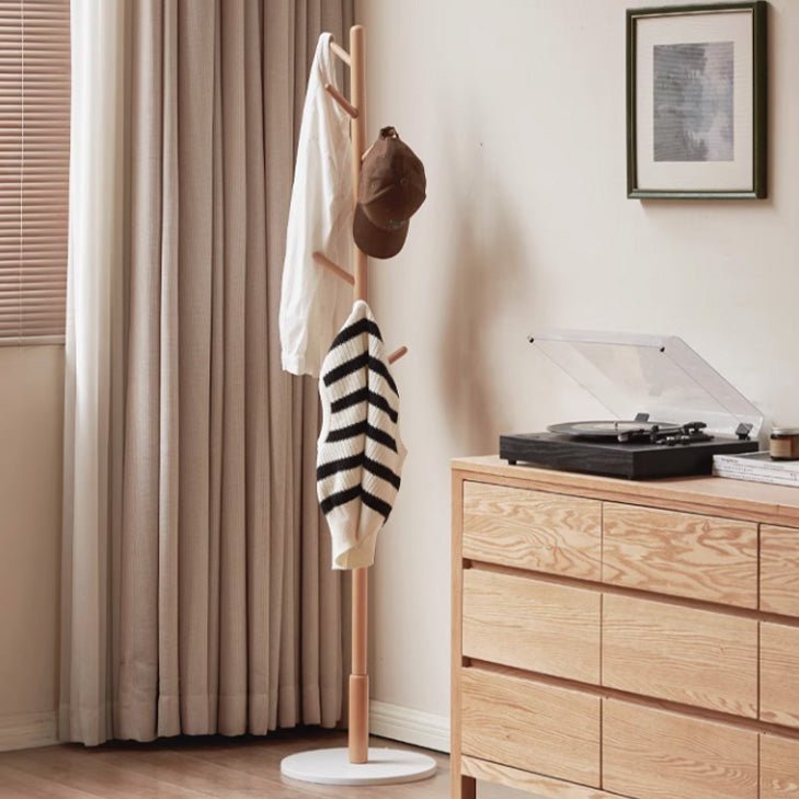Geilo Natural Solid Wood Hallway Coat Rack - Oak Furniture Store