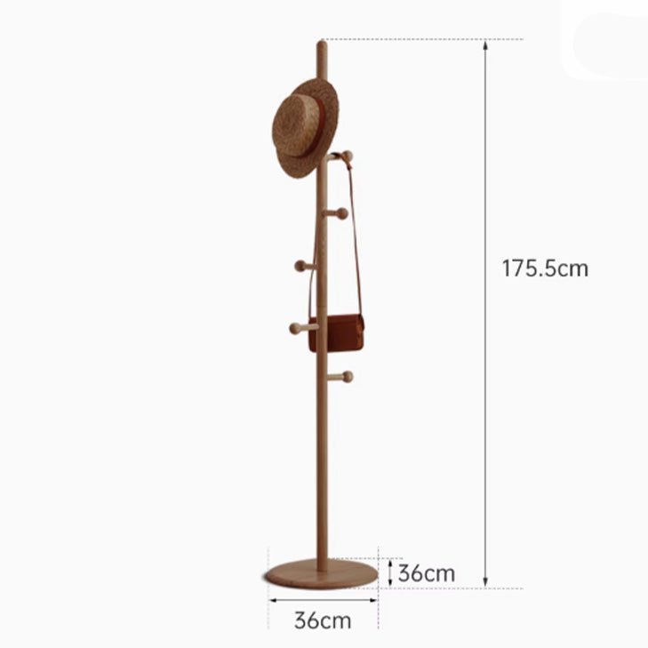 Geilo Natural Solid Wood Hallway Coat Rack - Oak Furniture Store