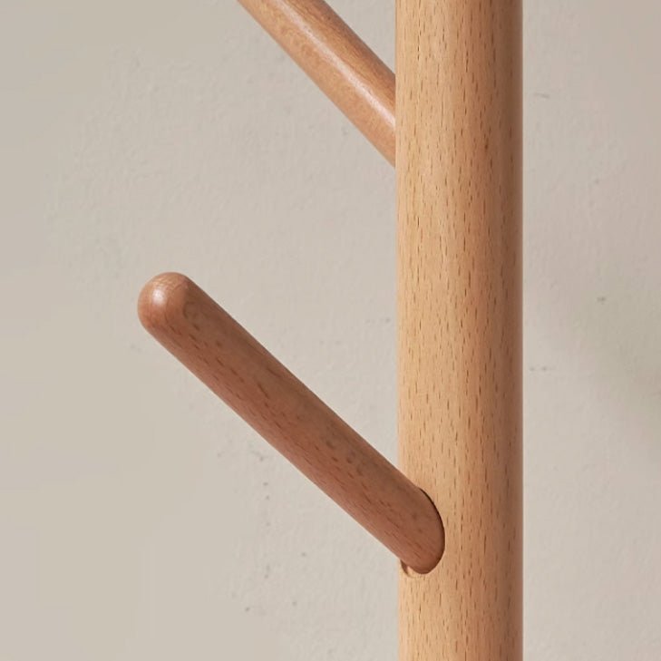 Geilo Natural Solid Wood Hallway Coat Rack - Oak Furniture Store