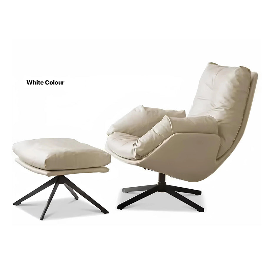 Genner Luxe Silicone Leather Swivel Leisure Chair Sofa
