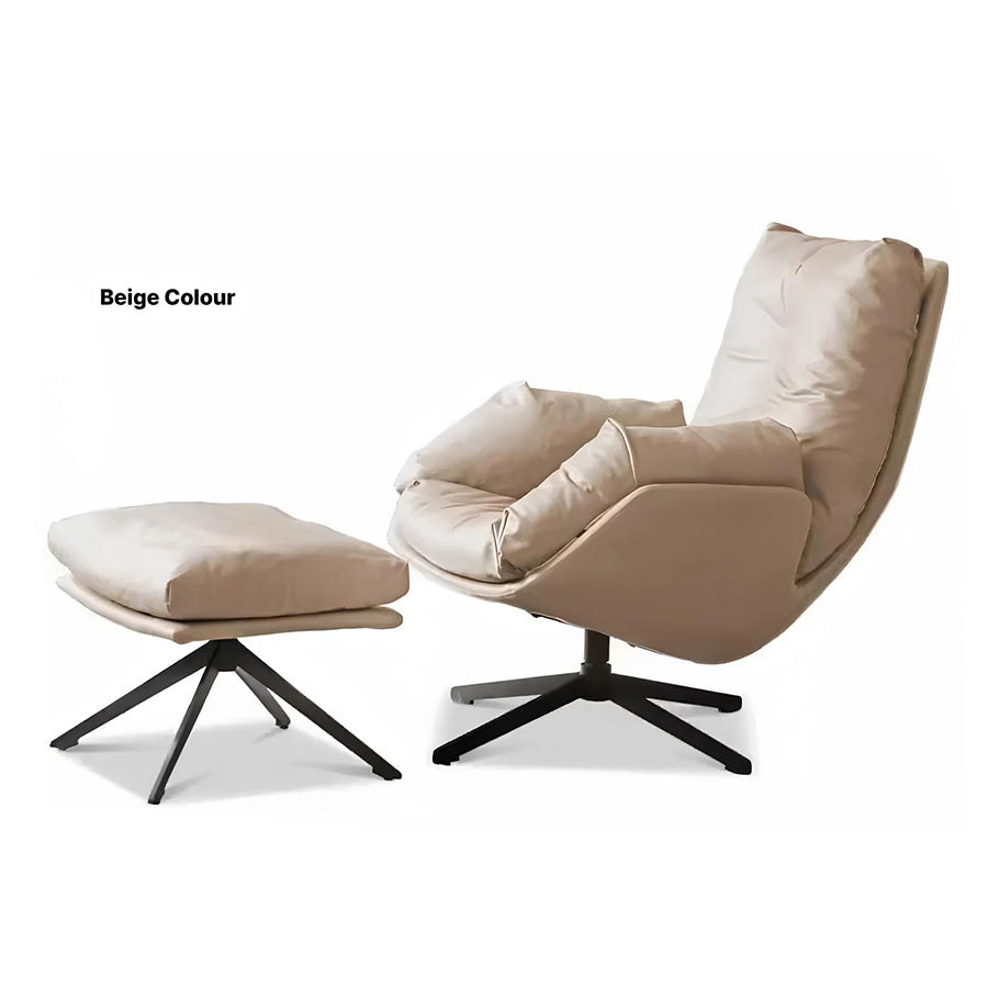 Genner Luxe Silicone Leather Swivel Leisure Chair Sofa