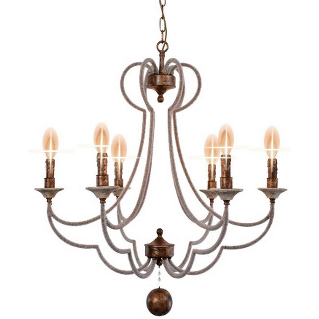 Gold Foil Iron Chandelier Light RRL4038 - Oak Furniture Store