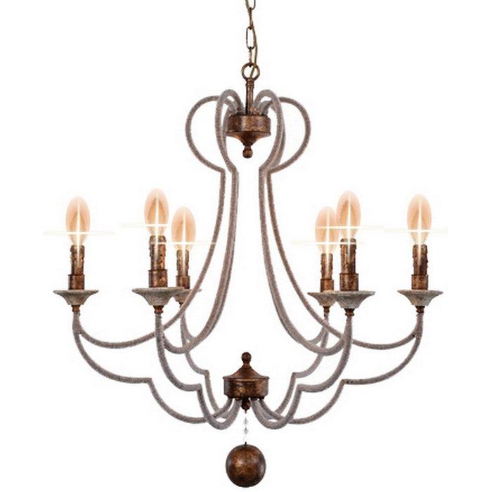 Gold Foil Iron Chandelier Light RRL4038