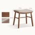 Graz natural solid walnut dressing stool dimension image with 47cm width, 37cm depth and 45.5cm height