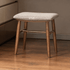 Graz natural solid walnut dressing stool dimension image showing 47cm seat width