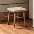 Graz natural solid walnut dressing stool dimension image showing 45cm seat height