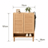 Greeley Natural Solid Oak Shoe Cabinet