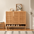 Greeley Natural Solid Oak Shoe Cabinet