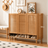 Greeley Natural Solid Oak Shoe Cabinet