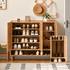 Greeley Natural Solid Oak Shoe Cabinet