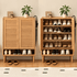 Greeley Natural Solid Oak Shoe Cabinet