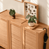 Greeley Natural Solid Oak Shoe Cabinet