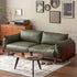 Hamburg Black Walnut Genuine Leather Sofa