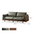 Hamburg Black Walnut Genuine Leather Sofa