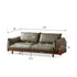 Hamburg Black Walnut Genuine Leather Sofa