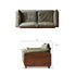 Hamburg Black Walnut Genuine Leather Sofa