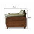 Hamburg Black Walnut Genuine Leather Sofa