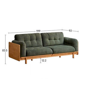 Hamburg Design Natural Solid Rubberwood Sofa - Oak Furniture Store & Sofas