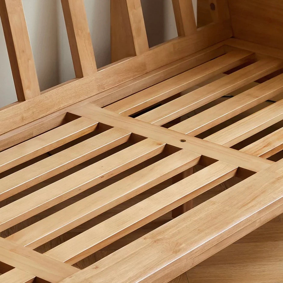Hamburg Design Natural Solid Rubberwood Sofa
