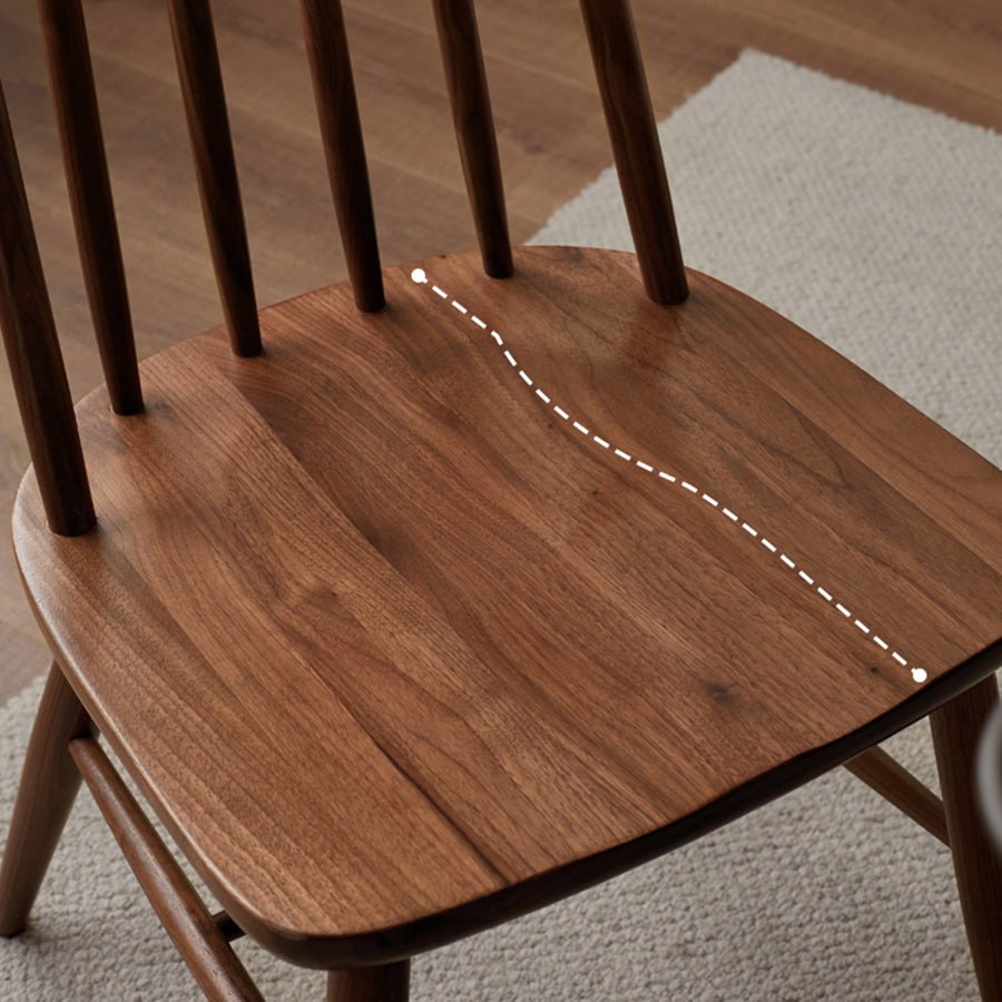 Hasjo Natural Solid Walnut Dining Chair