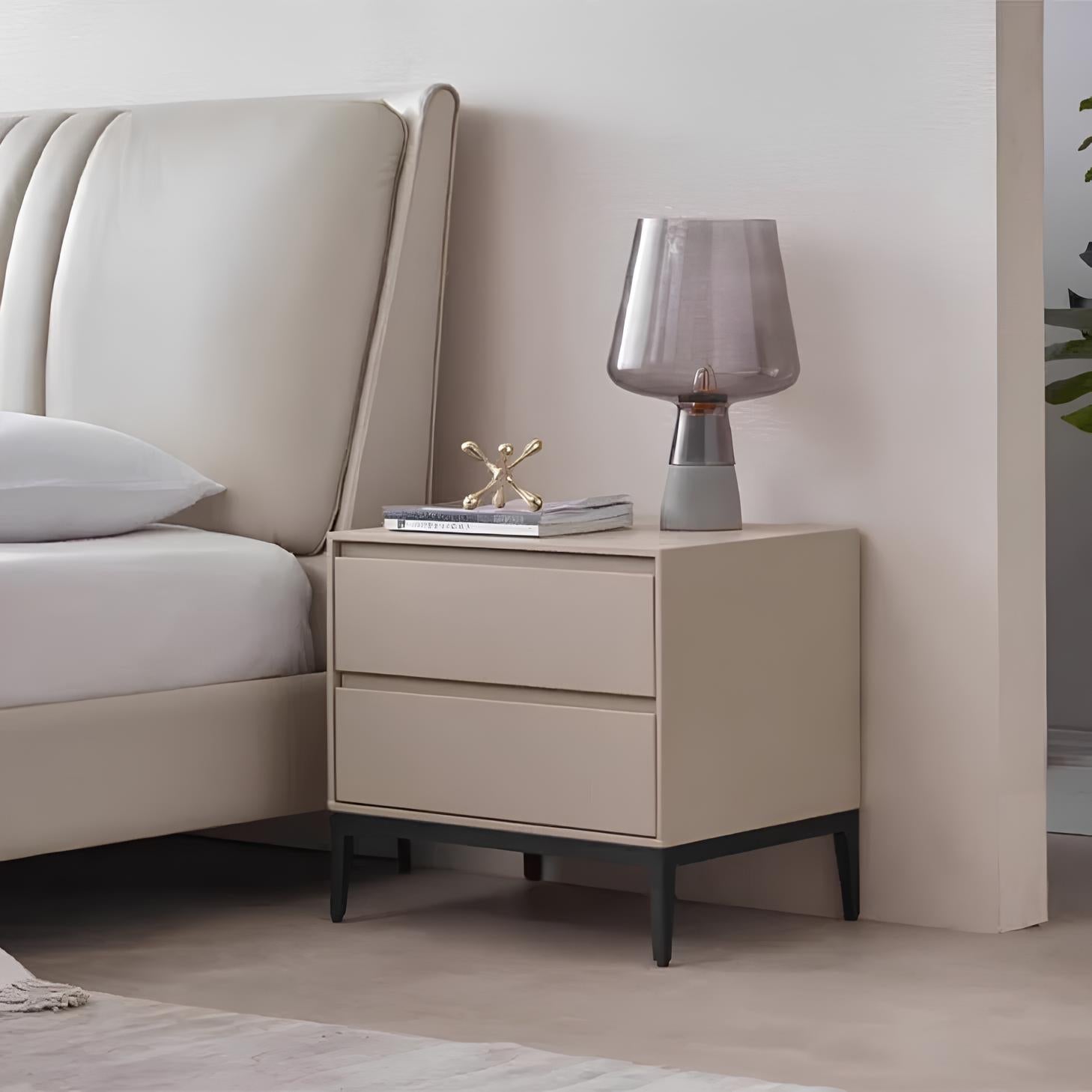 Helsingborg Natural Solid Wood Large Bedside Table