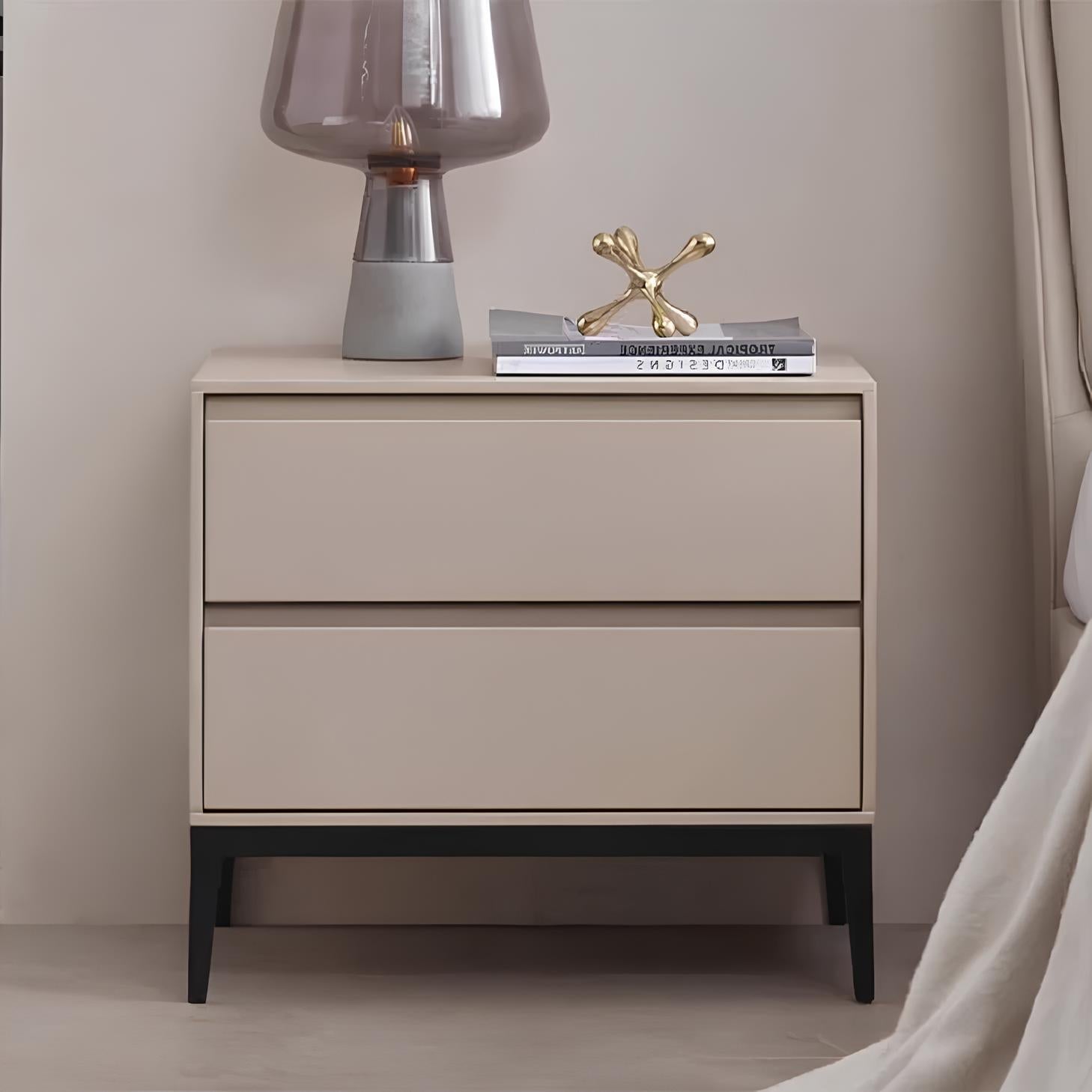 Helsingborg Natural Solid Wood Large Bedside Table