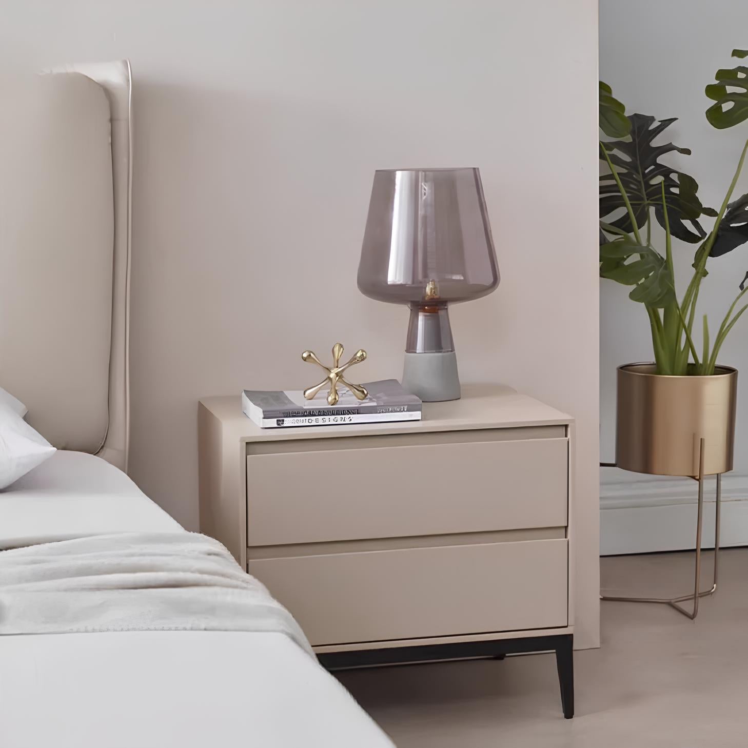 Helsingborg Natural Solid Wood Large Bedside Table
