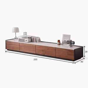 Hensley Solid Walnut Entertainment Unit - Oak Furniture Store