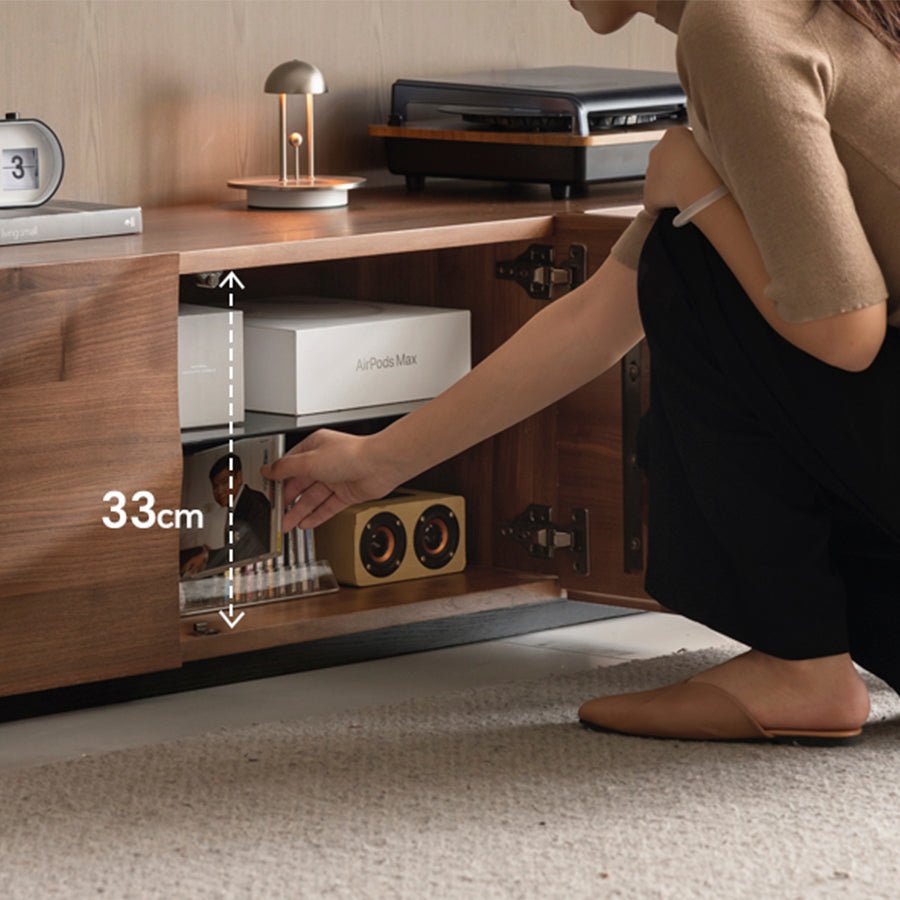 Holand Solid Walnut Floor - Standing Entertainment Unit | Oak Furniture Store