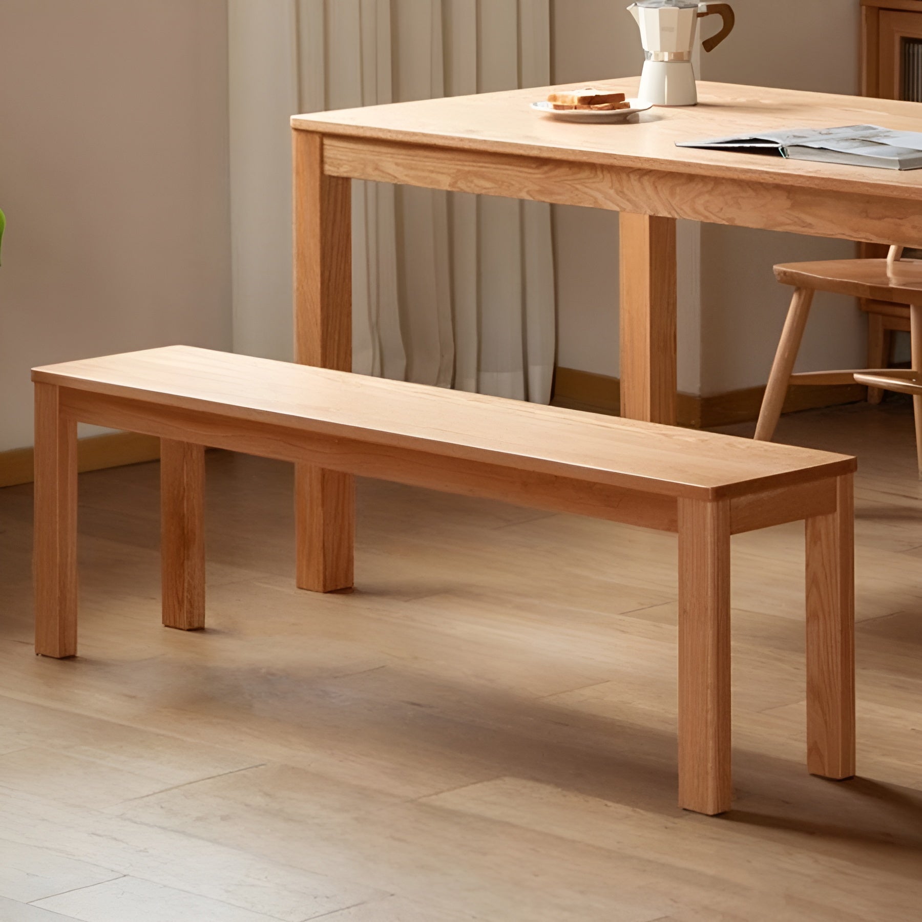 Humbie Natural Solid Oak Bench Seat