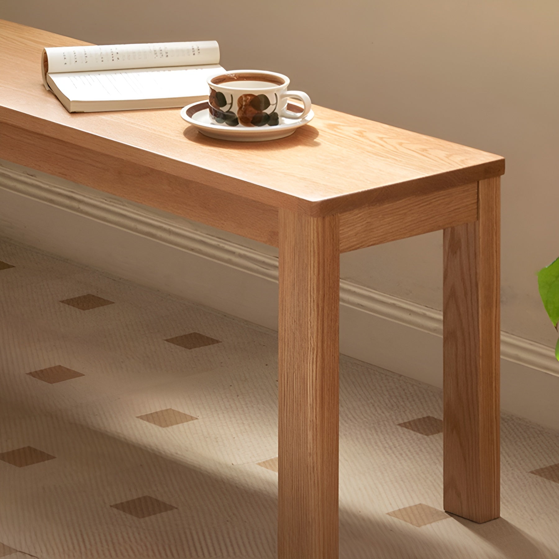 Humbie Natural Solid Oak Bench Seat