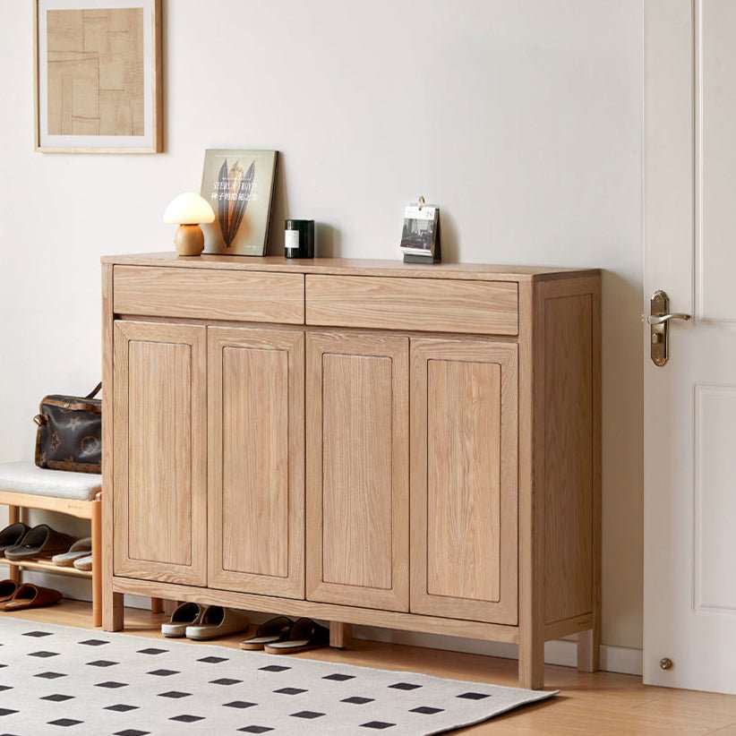 Humbie Natural Solid Ash Shoe Cabinet | Oak Furniture Store