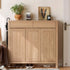 Humbie Natural Solid Ash Shoe Cabinet | Oak Furniture Store