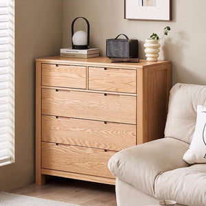 Humbie Natural Solid Oak 2+3 Chest Drawers - Oak Furniture Store