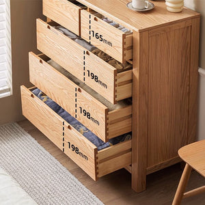 Humbie Natural Solid Oak 2+3 Chest Drawers - Oak Furniture Store