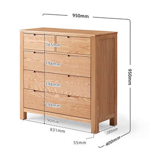 Humbie Natural Solid Oak 2+3 Chest Drawers - Oak Furniture Store