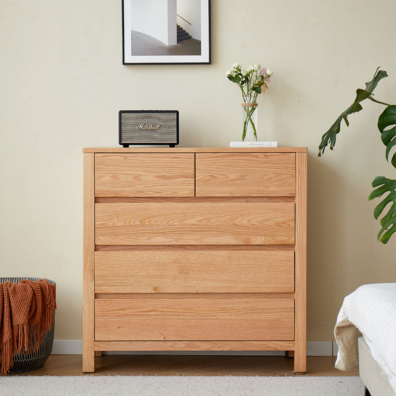 Humbie Natural Solid Oak 2+3 Chest Drawers