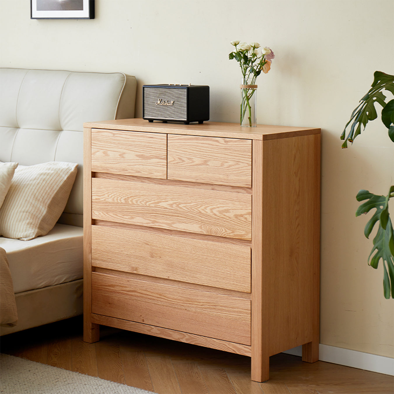 Humbie Natural Solid Oak 2+3 Chest Drawers