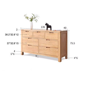 Humbie Natural Solid Oak 3+4 Chest of Drawers - Oak Furniture Store & Sofas