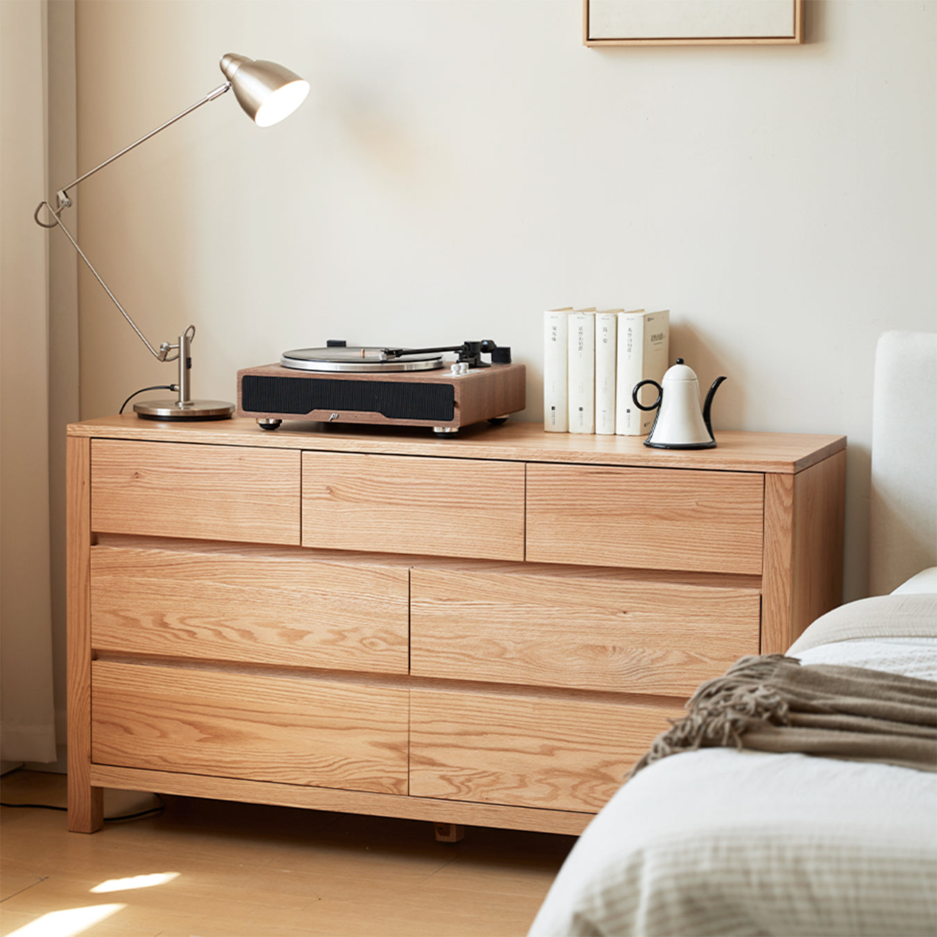 Humbie Natural Solid Oak 3+4 Chest of Drawers