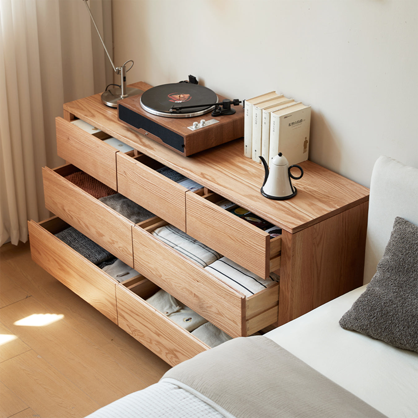 Humbie Natural Solid Oak 3+4 Chest of Drawers