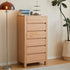 Humbie Natural Solid Oak 6 Drawers Tall Boy