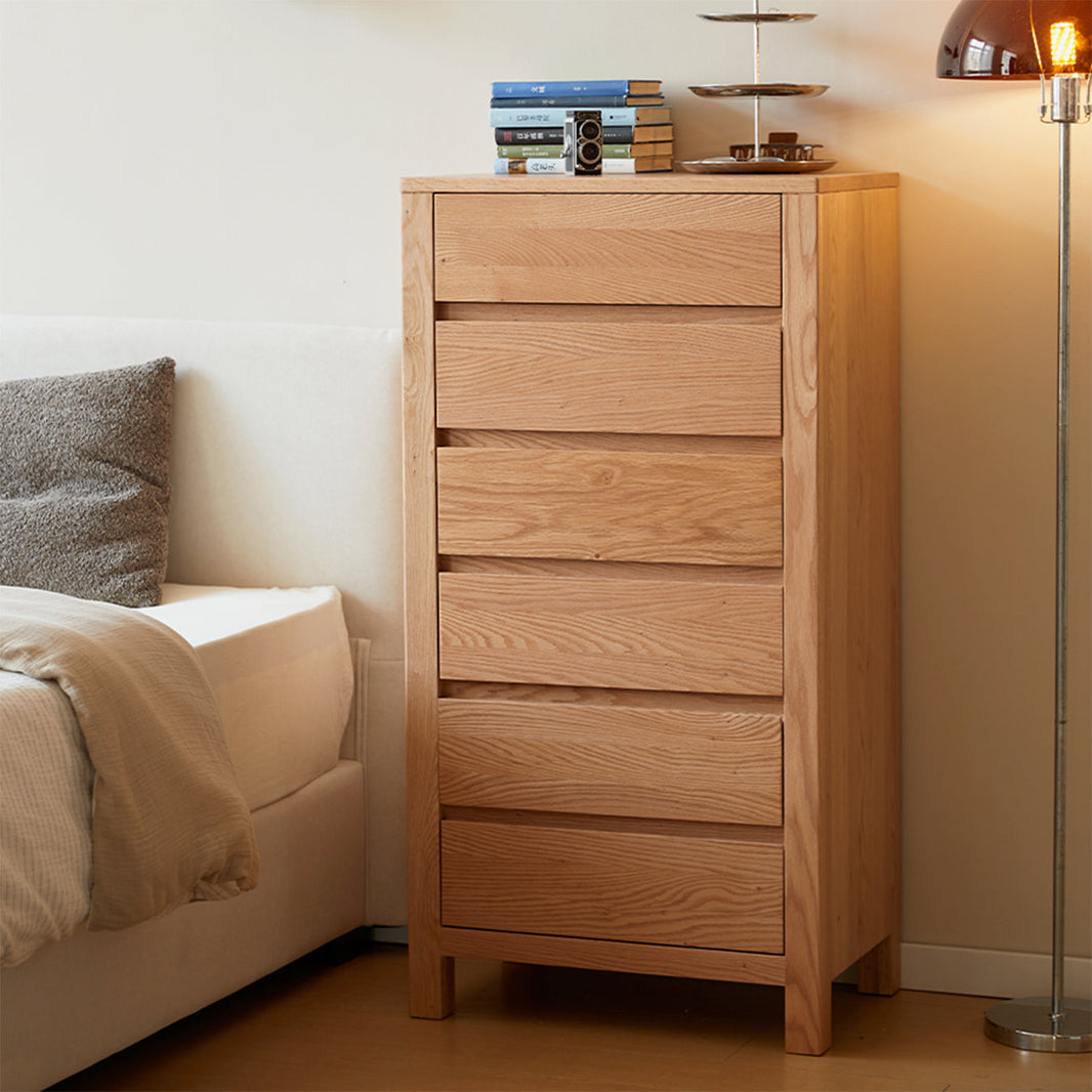 Humbie Natural Solid Oak 6 Drawers Tall Boy – Oak Furniture Store Australia
