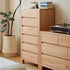 Humbie Natural Solid Oak 6 Drawers Tall Boy