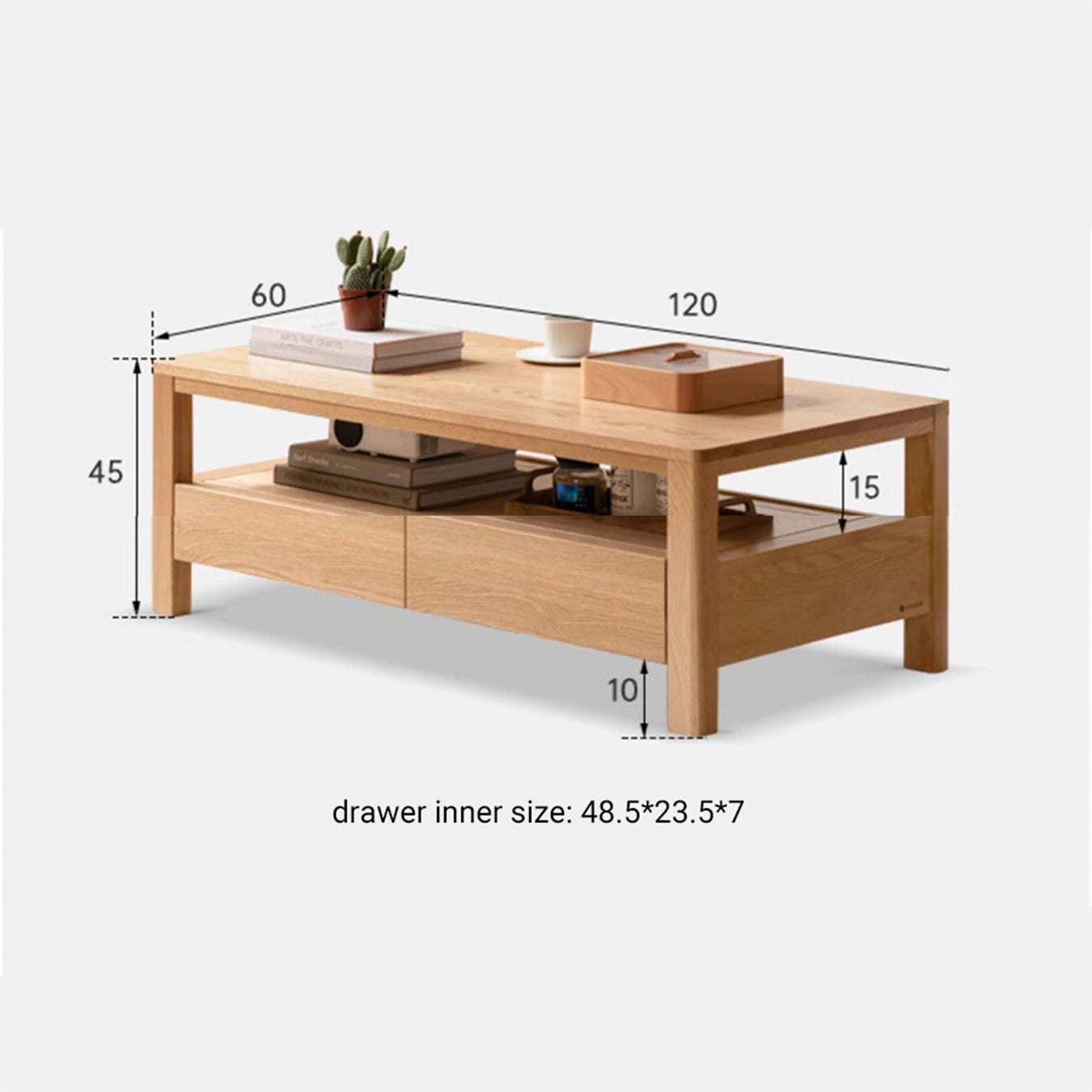 Humbie Natural Solid Oak Coffee Table