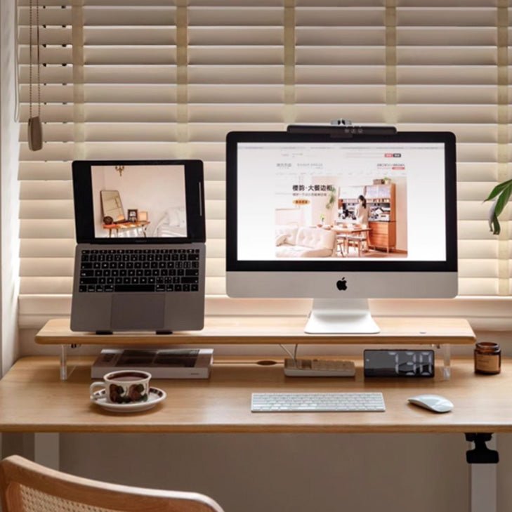 Humbie Natural Solid Oak Desk Floating Shelve - Oak Furniture Store