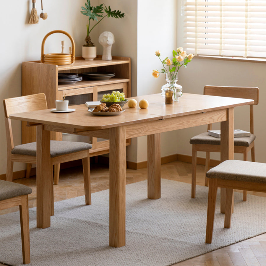 Humbie Natural Solid Oak Extending Dining Table