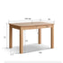 Humbie Natural Solid Oak Extending Dining Table